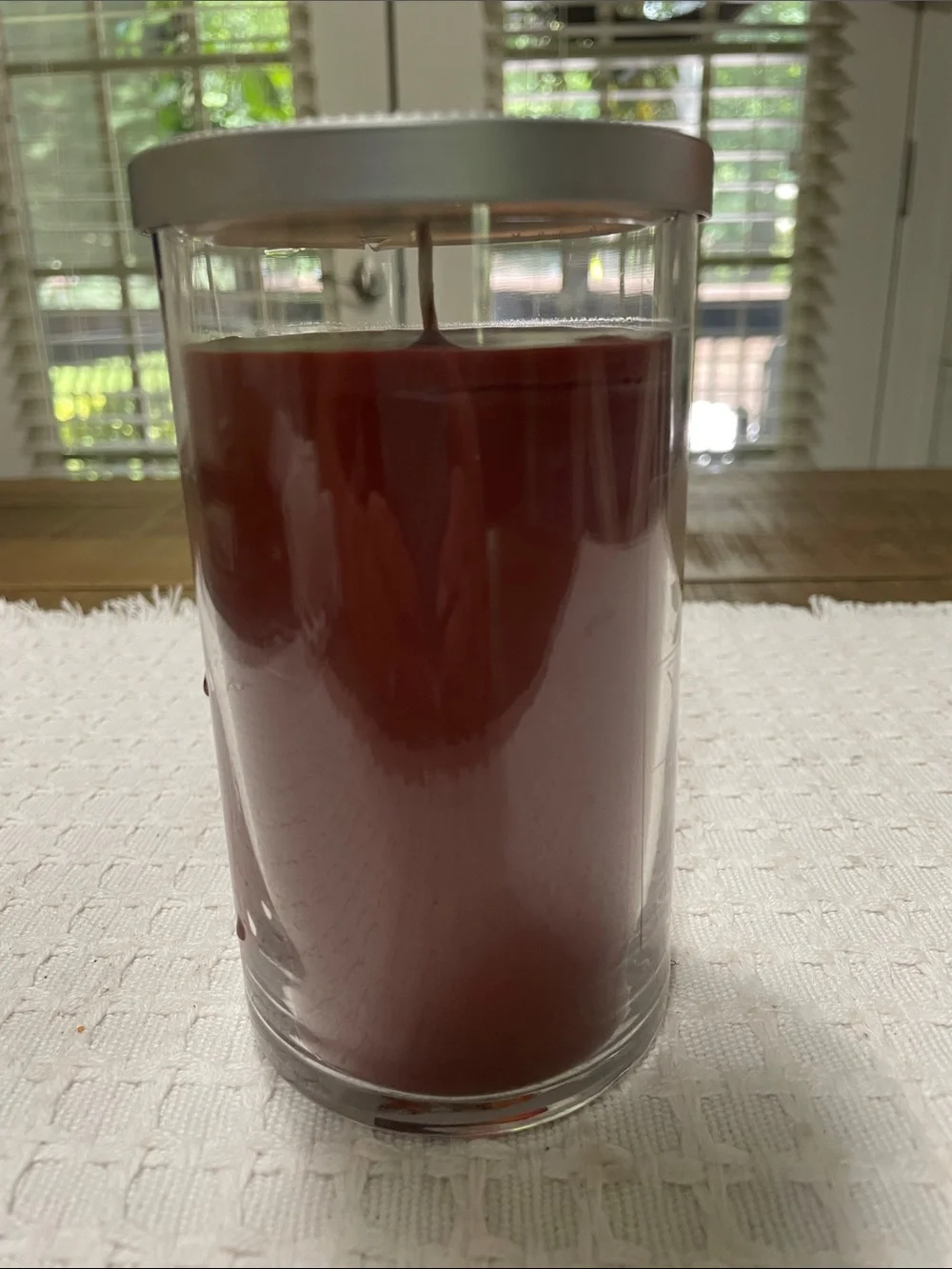 Yankee Candle Autumn Wreath Red Glass Jar Candle
